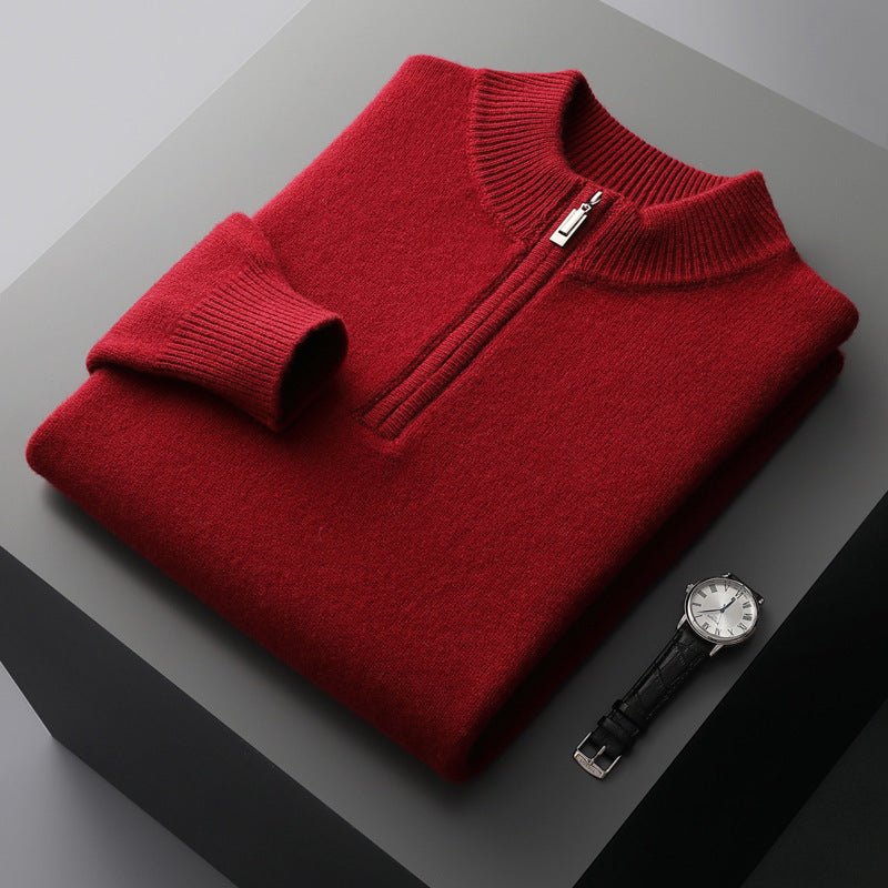 Elio™ | Maglione con mezza zip in cashmere da Uomo