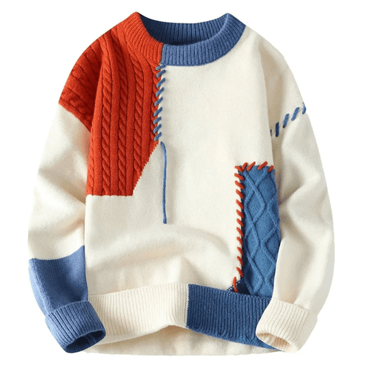 Casper | Sweater med patchwork-design til mænd