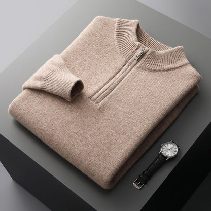 Elio™ | Maglione con mezza zip in cashmere da Uomo