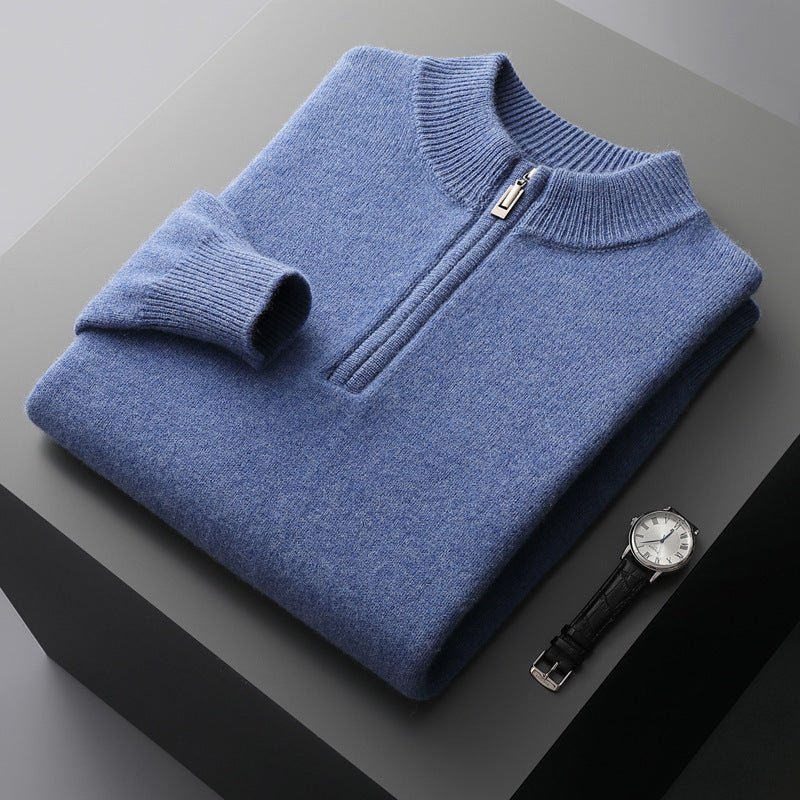 Elio™ | Maglione con mezza zip in cashmere da Uomo